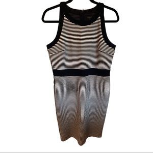 Blue and white stripped shell boat dress size 8P Ann Taylor